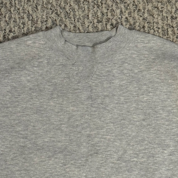 Banana Republic Puff-Sleeve Heather Light Grey Sweater Top Women's Medium M EUC - Picture 3 of 6